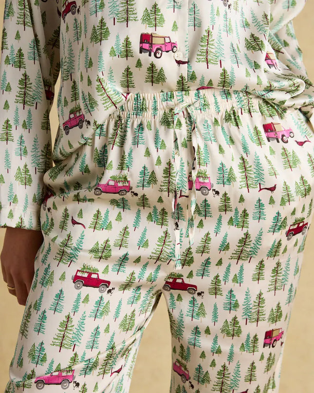 Bonnie Satin Pyjama Set - Cream