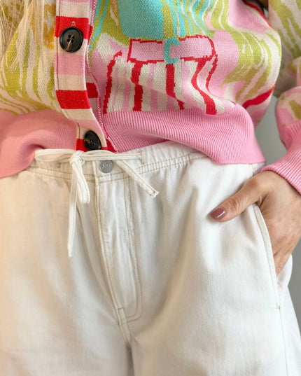 Guess Jeans Extra Wide Jogger - Natural White