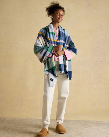 Joules Bracewell Scarf - Green Check