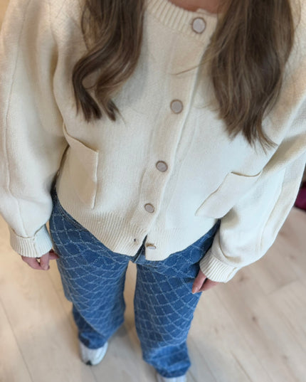 Carly Knit Cardigan - Cream