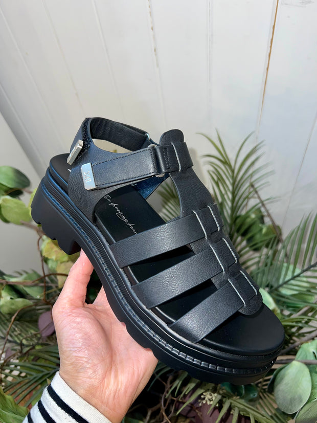 Chunky Platform Sandals - Black