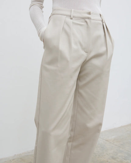Brady Front Pleat Trouser - Chalk