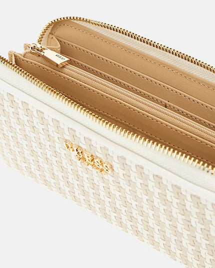 Mirema Woven Maxi Wallet - White Multi