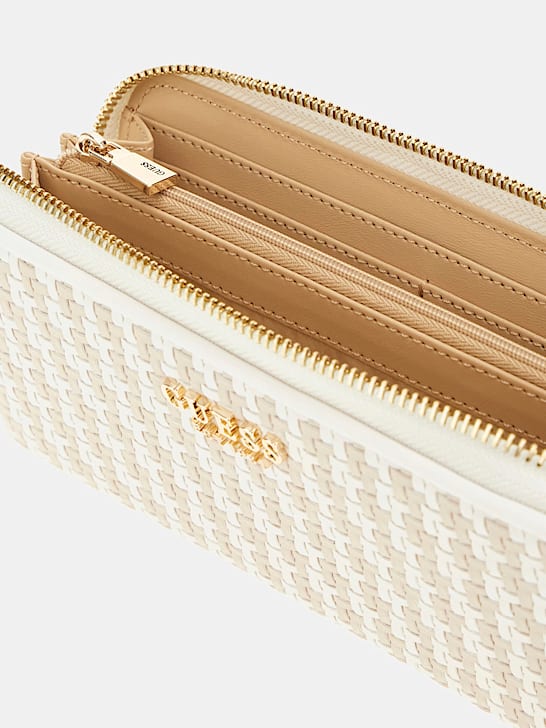 Mirema Woven Maxi Wallet - White Multi