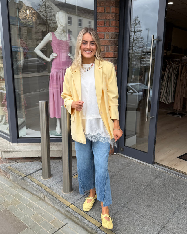 Oversized Blazer - Lemon