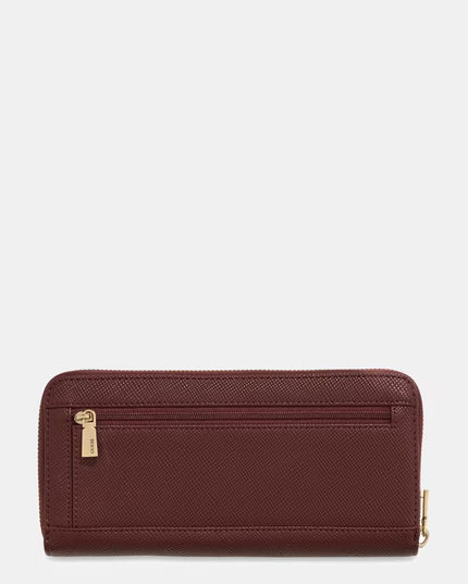 Guess Laurel II Large Zip Around Purse - Burgundy
