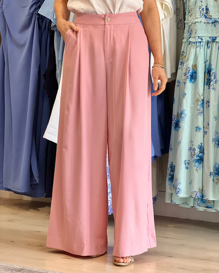 Palazzo Trousers - Dusky Pink