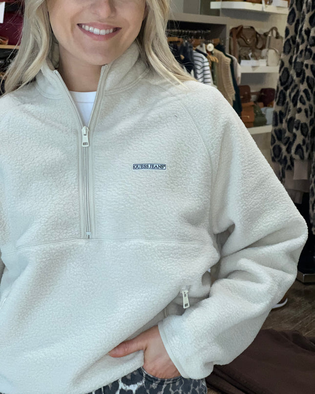 Guess Jeans Sherpa Fleece - Ecru