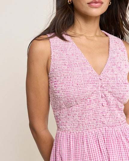 Sleeveless Eliza Midi Dress - Pink