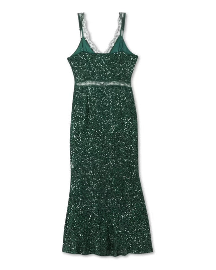Sequin Mimi Dress - Emerald