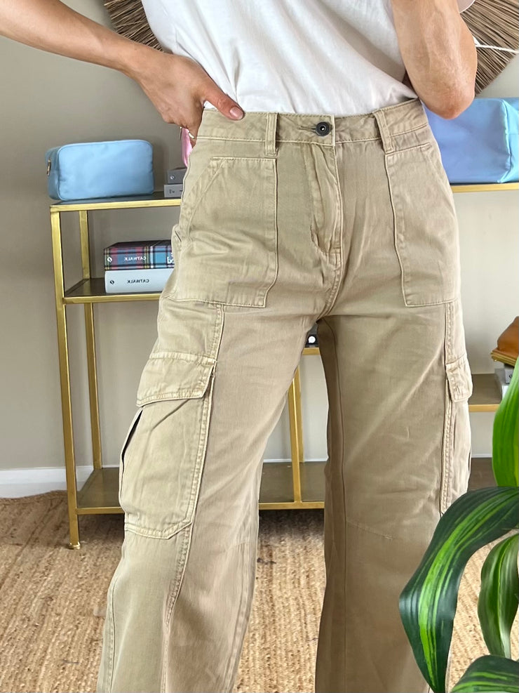 Laina Cargo Pants - White Pepper