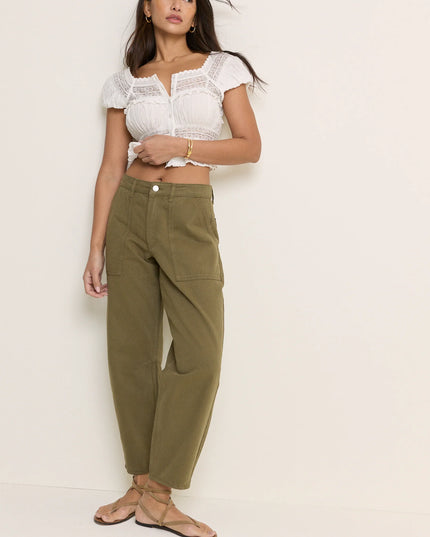 Thea Utility Pocket Trouser - Green