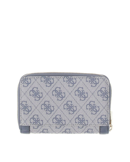 Guess Lindsey Medium Zip Around Purse - Blue Multi