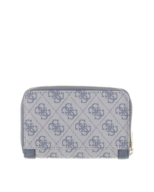 Guess Lindsey Medium Zip Around Purse - Blue Multi