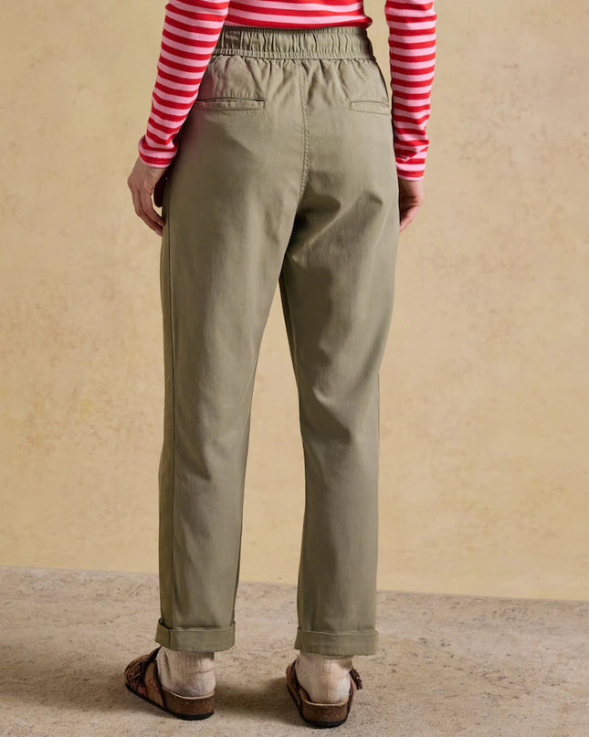 Relaxed Chino Tapered Trousers - Khaki