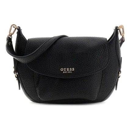 Guess Marsha Flap Shoulder Bag - Black