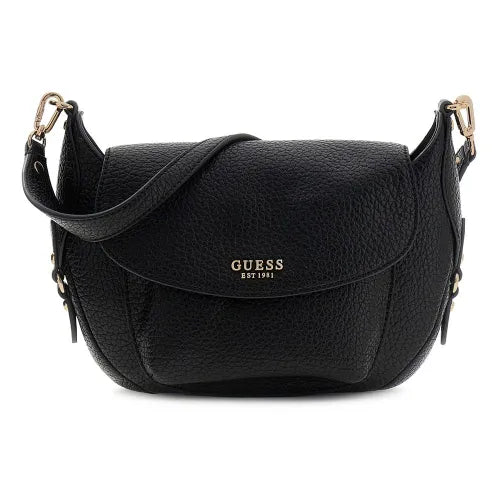 Guess Marsha Flap Shoulder Bag - Black