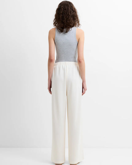 French Connection Wren Wide Leg Trousers - Porcelain Cream