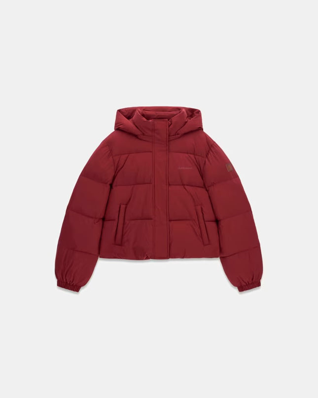 Guess Jeans Cropped Puffer Coat - Red