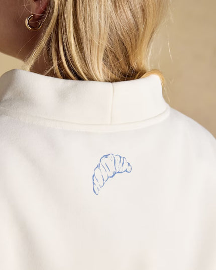 Joules Coffee House Wide Neck Sweatshirt - Cream
