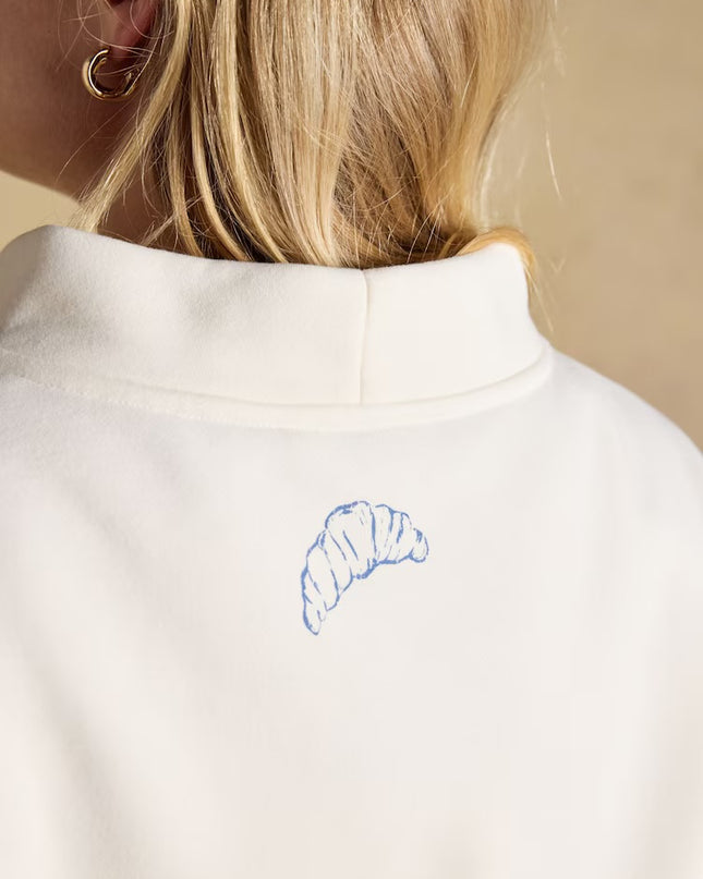 Joules Coffee House Wide Neck Sweatshirt - Cream
