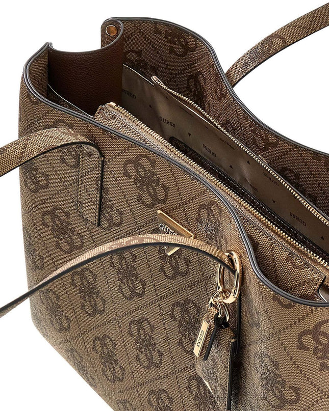 Guess Meridian II Girlfriend Tote - Latte Logo