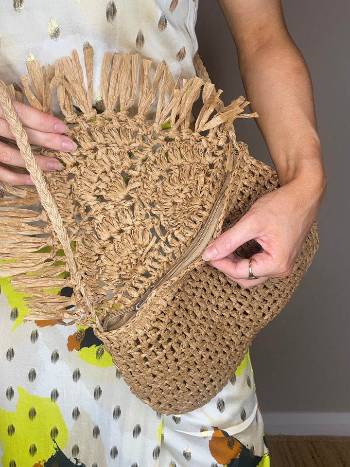 Wicker Crossbody Bag