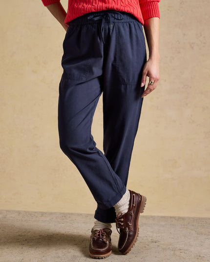 Relaxed Chino Tapered Trousers - Navy