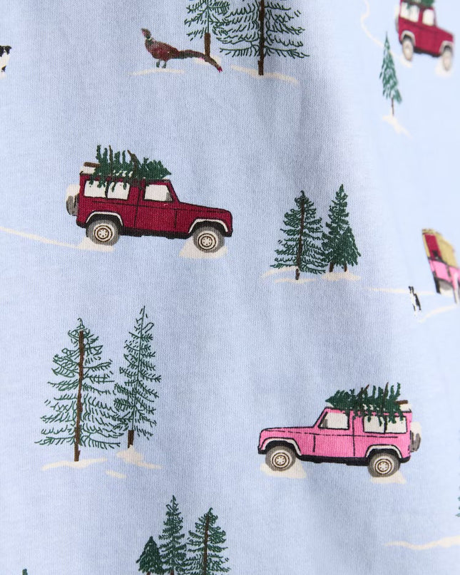 Lyla 4x4 Jersey Cotton Pyjama Set - Blue