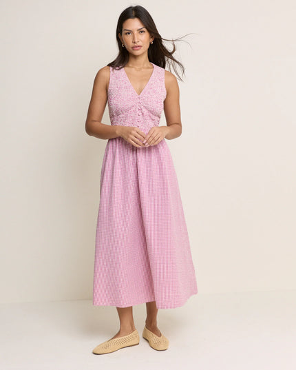 Sleeveless Eliza Midi Dress - Pink