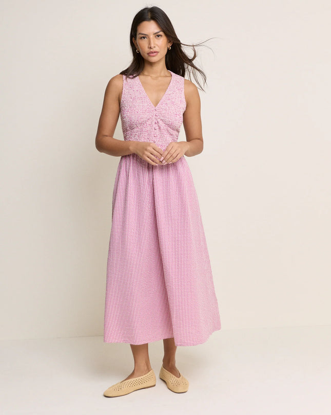Sleeveless Eliza Midi Dress - Pink
