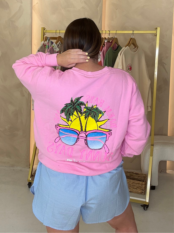 Sunny Graphic Sweatshirt - Pink