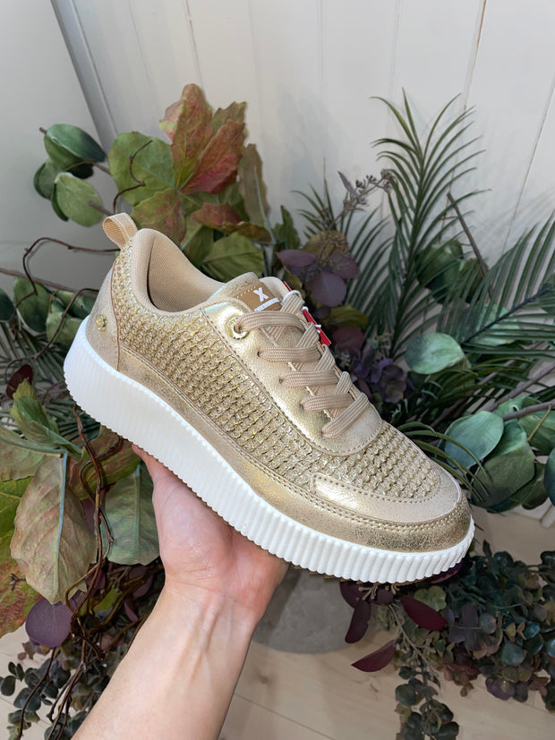 Textile Sneaker - Gold