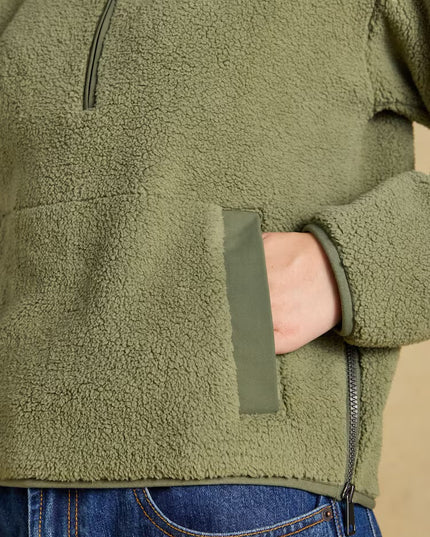 Joules Tilly Quarter Zip Fleece - Olive