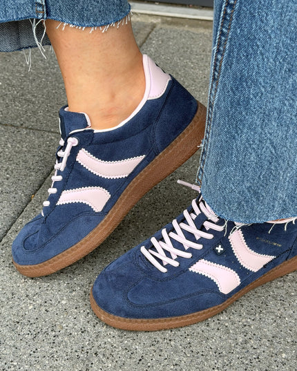 Colour Block Sneaker - Navy/Pink