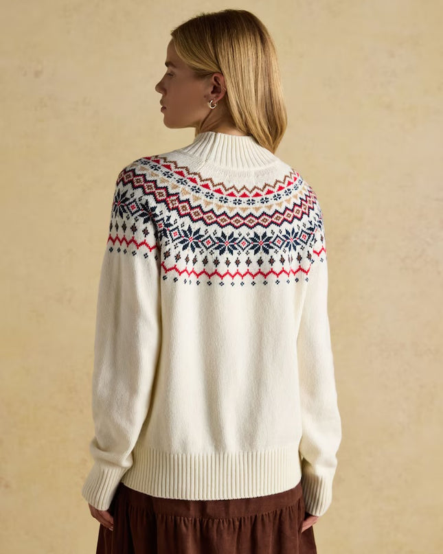 Alba Cream Fairisle Jumper - Cream