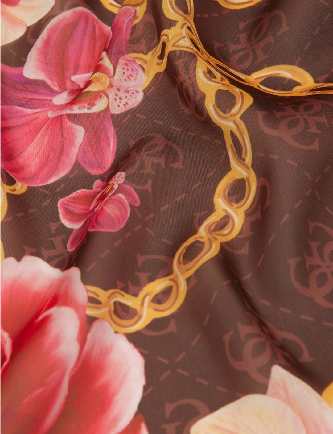 Guess Print Foulard - Brown Multi