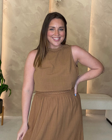 Braid Top - Brown