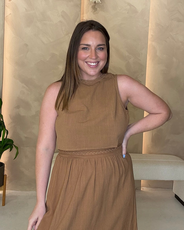 Braid Top - Brown