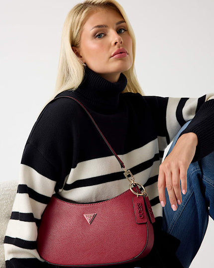 Guess Noelle II Top Zip Shoulder Bag - Garnet