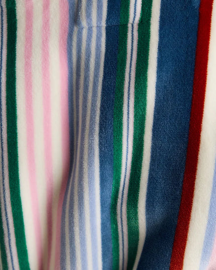 Matilda Fleece Lined Dressing Gown - Multi Stripe
