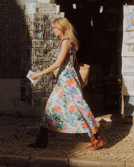 Samantha Floral Maxi Dress - Multi/White