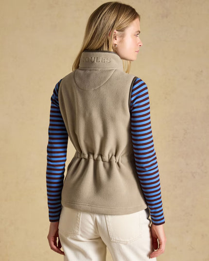 Joules Heritage Regular Fleece Gilet - Mink Brown