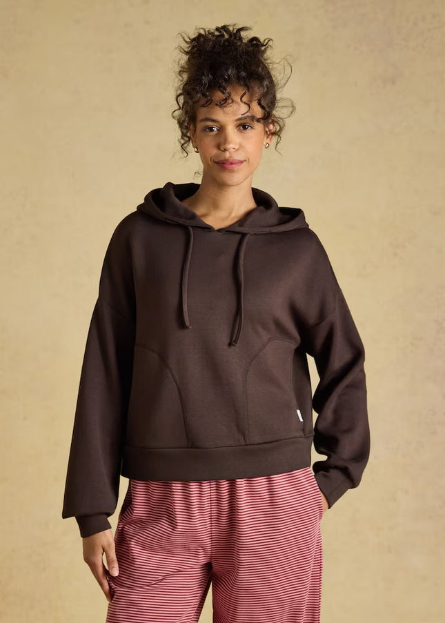 Joules Prep Soft Lounge Hoody - Chocolate