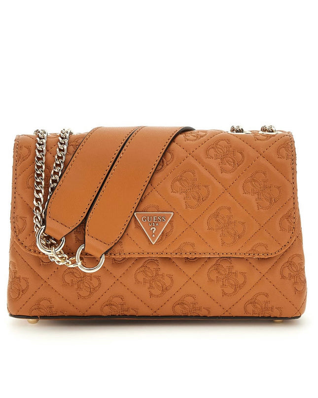 Guess Adelasia Embossed Crossbody - Caramel
