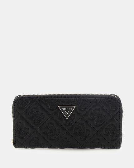 Guess Adelasia Large Zip Around Purse - Black