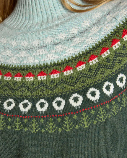 Joules Landscape Pattern Knitted Jumper - Green