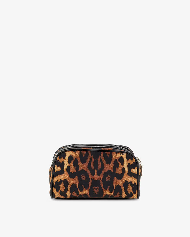 Guess Double Zip Pouch - Leopard