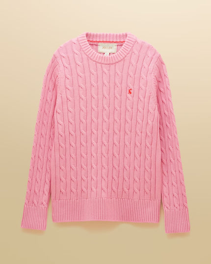 Joules Cable Knit Jumper - Pink