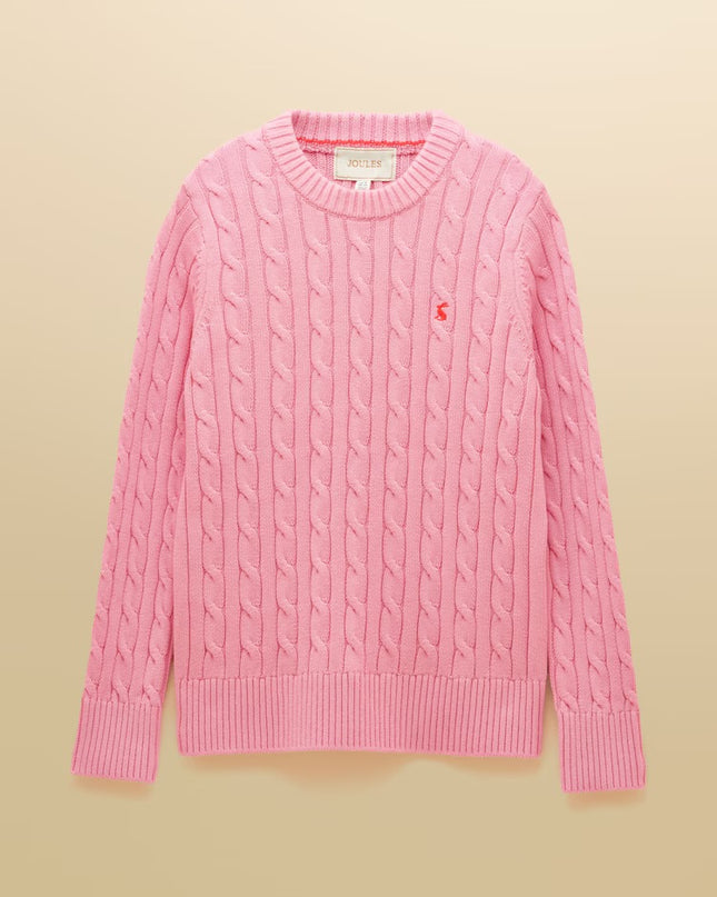 Joules Cable Knit Jumper - Pink